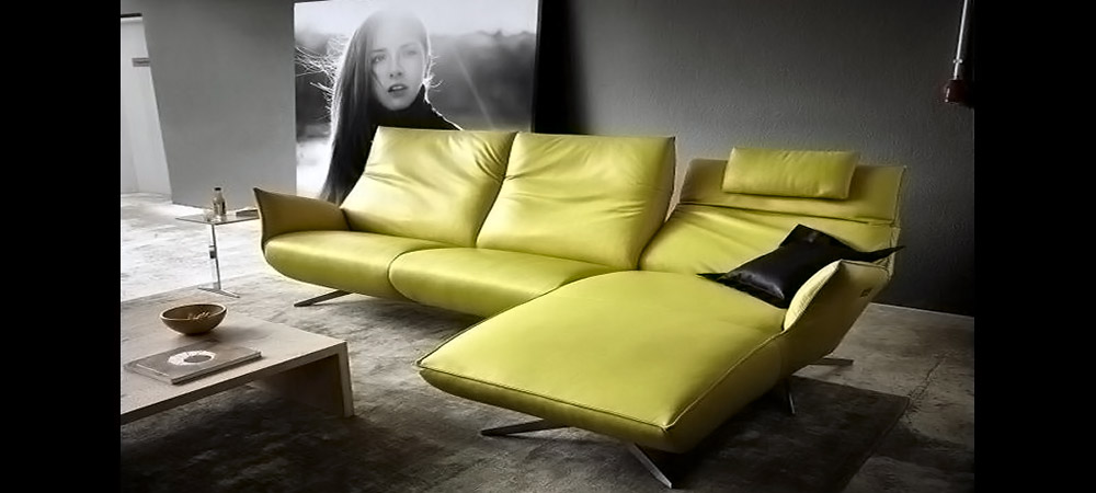 Canapé angle en cuir Paradoxe